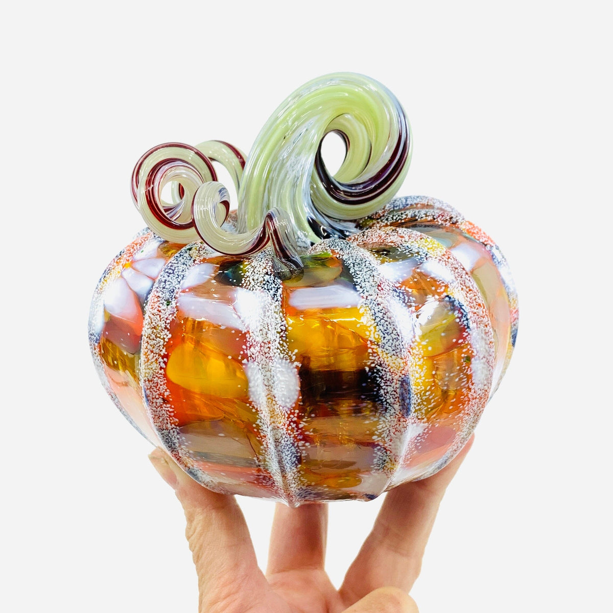 Daily Pumpkin 1704 Holiday Snowfall Squat Gabby Luke Adams Glass Blowing Studio 