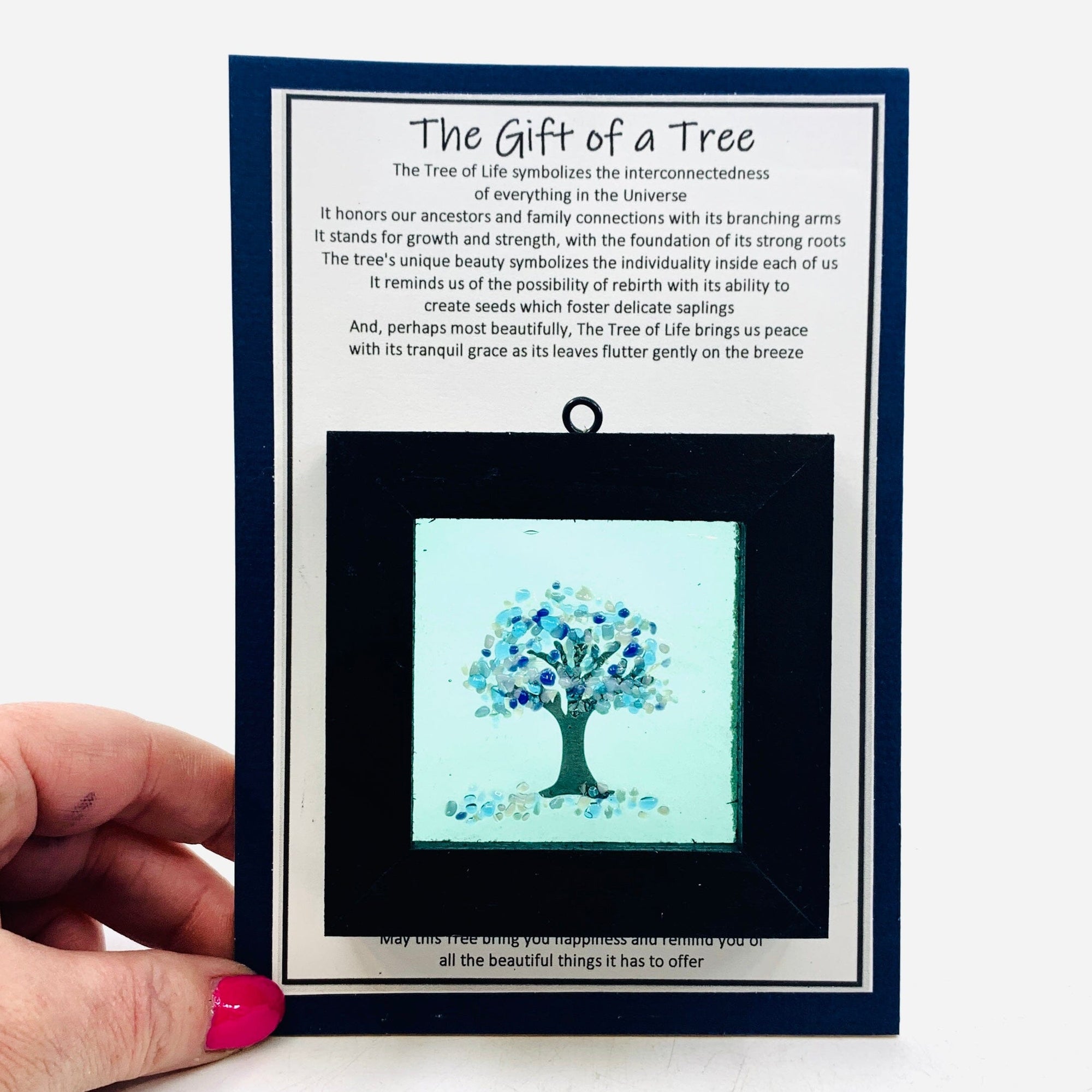 Fused Glass Tree of Life Shadow Box 124 Decor Glimmer Glass Gifts 