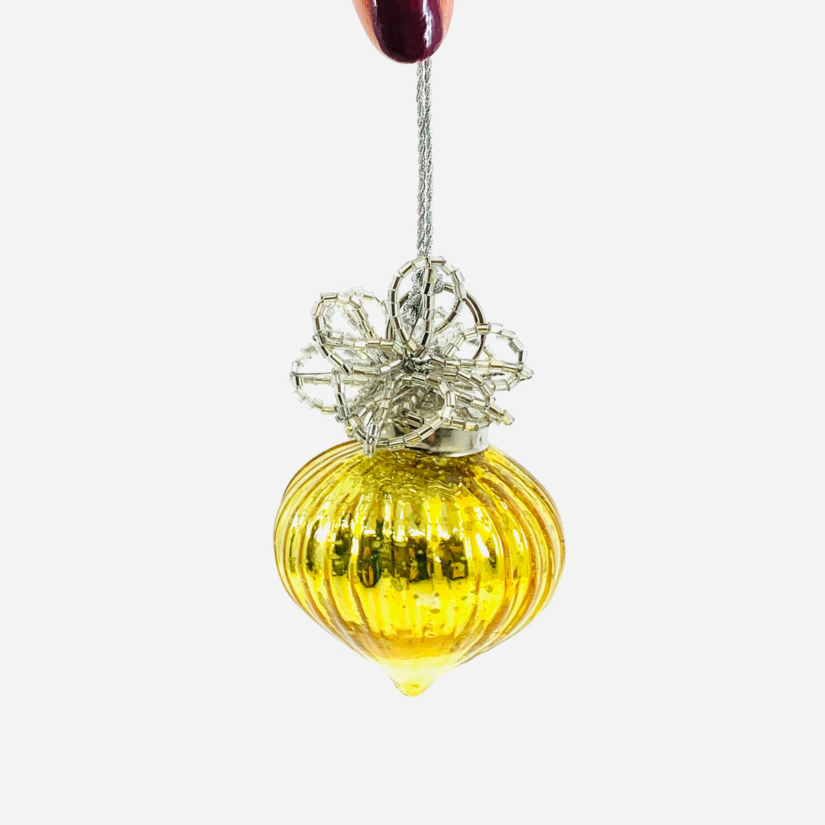 Beaded Jewel Ornament 76, Gold