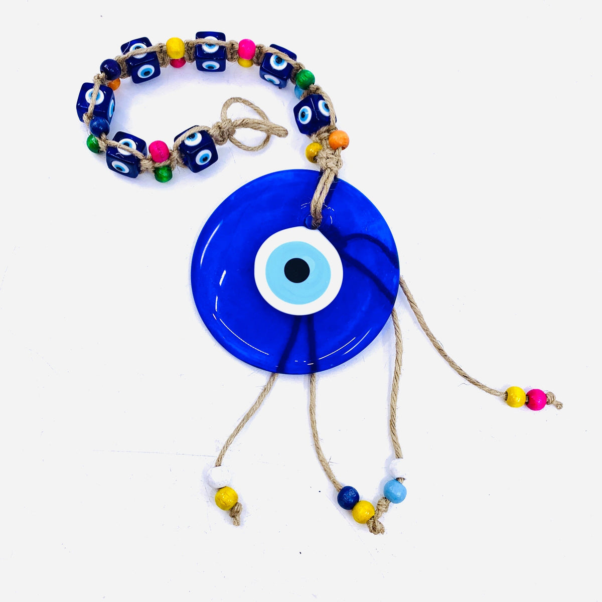 Glass Evil Eye Wall Hanger/Suncatcher 9 Natto USA 