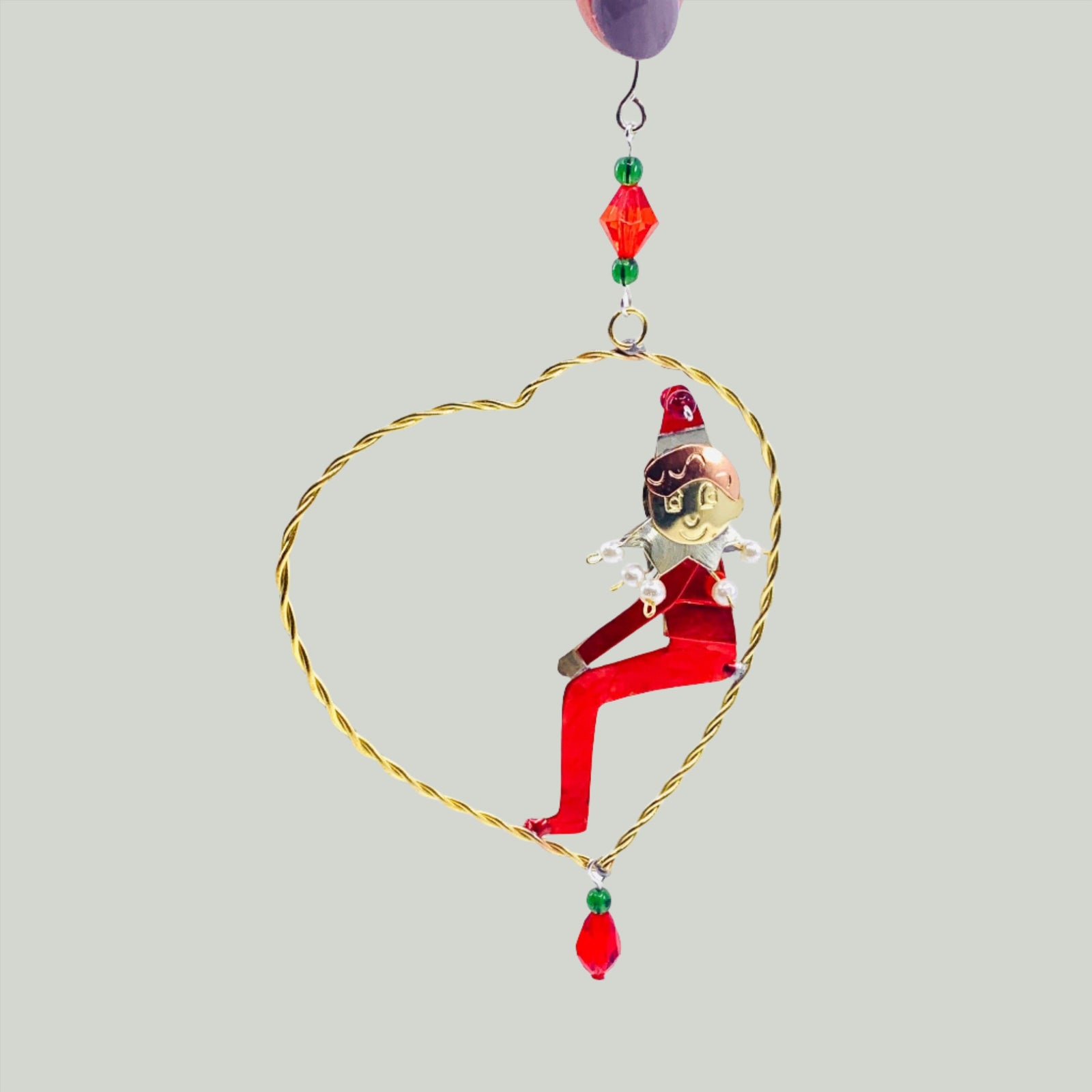 Mixed Metal Ornament, Elfin Heart 21 Miniature Pilgrim Imports 