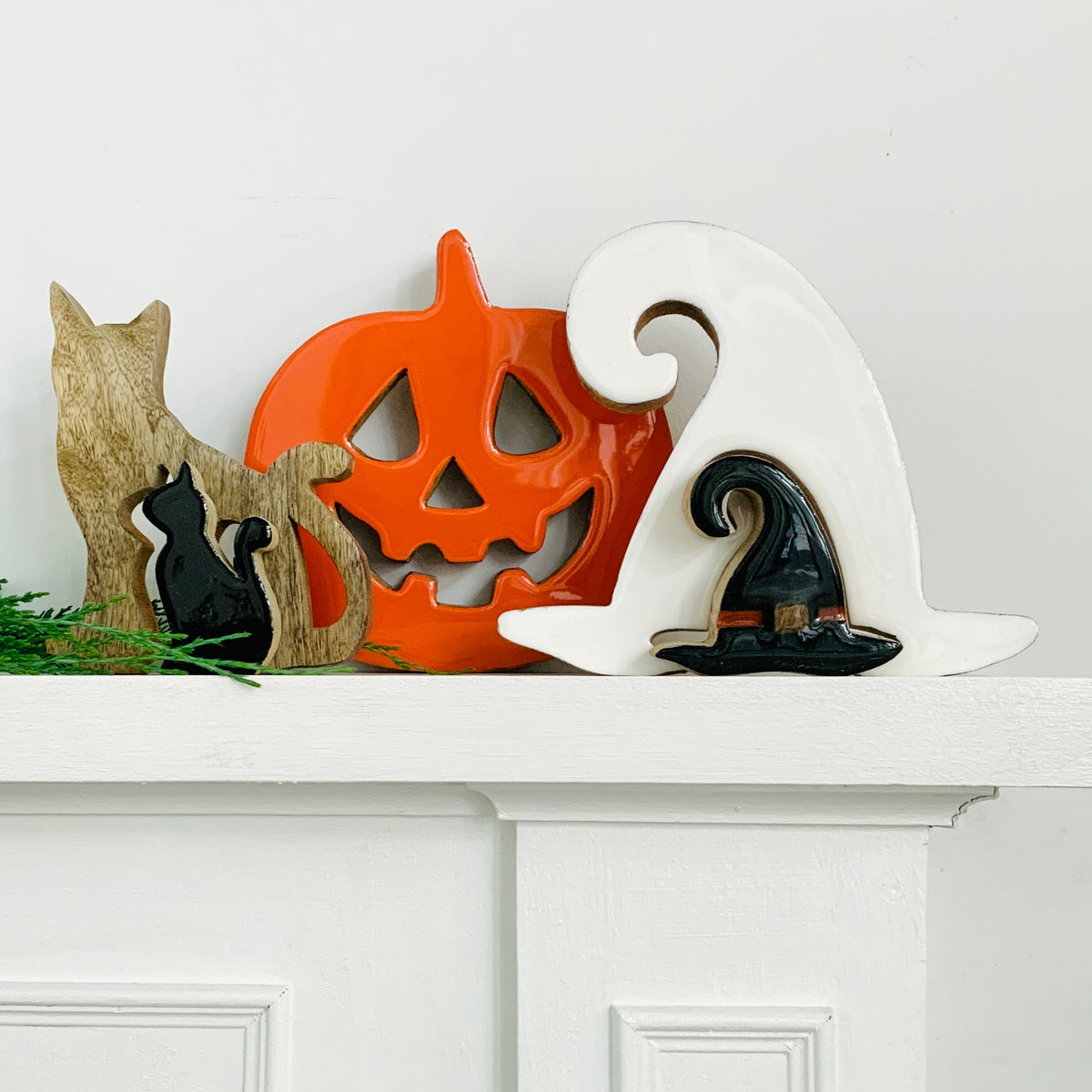Wooden Jack-O-Lantern, Medium