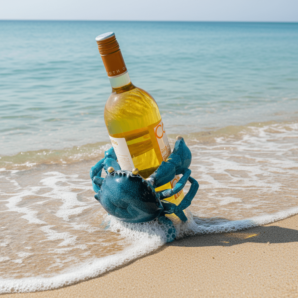 Blue Crab Wine Bottle Holder Chesapeake Bay 