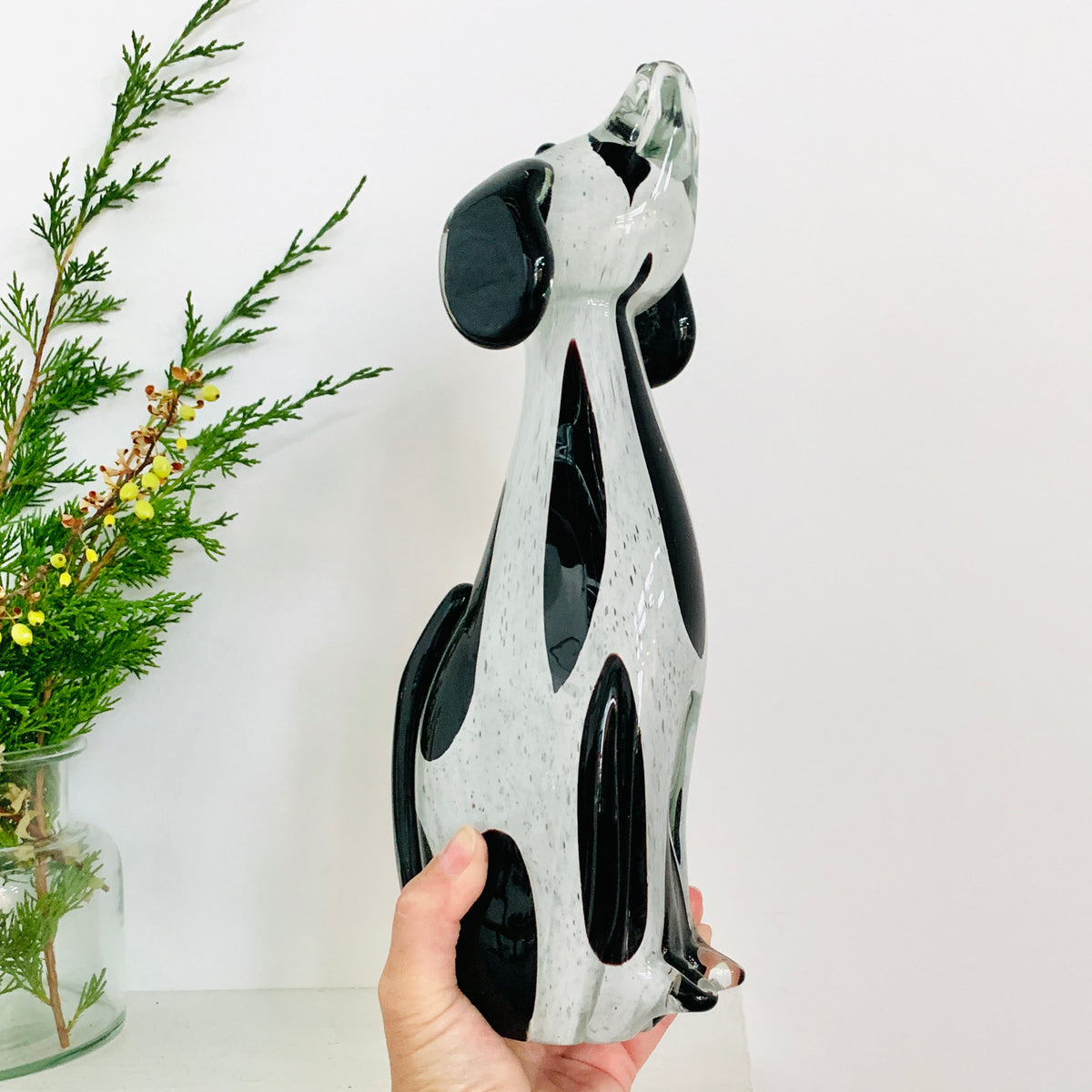 Glass Dalmatian Statue