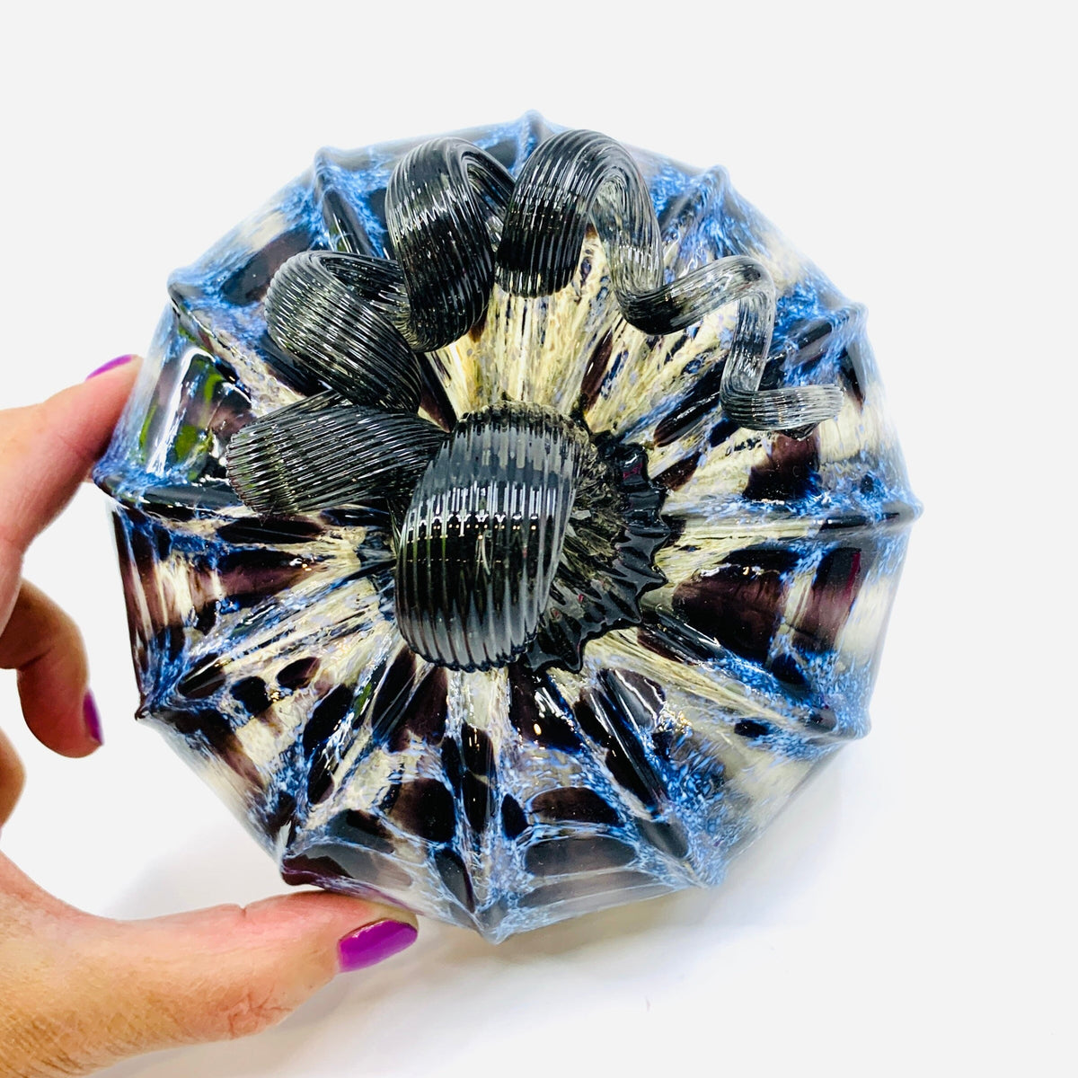 Fall Pumpkin 10 Squat Gabby Luke Adams Glass Blowing Studio 