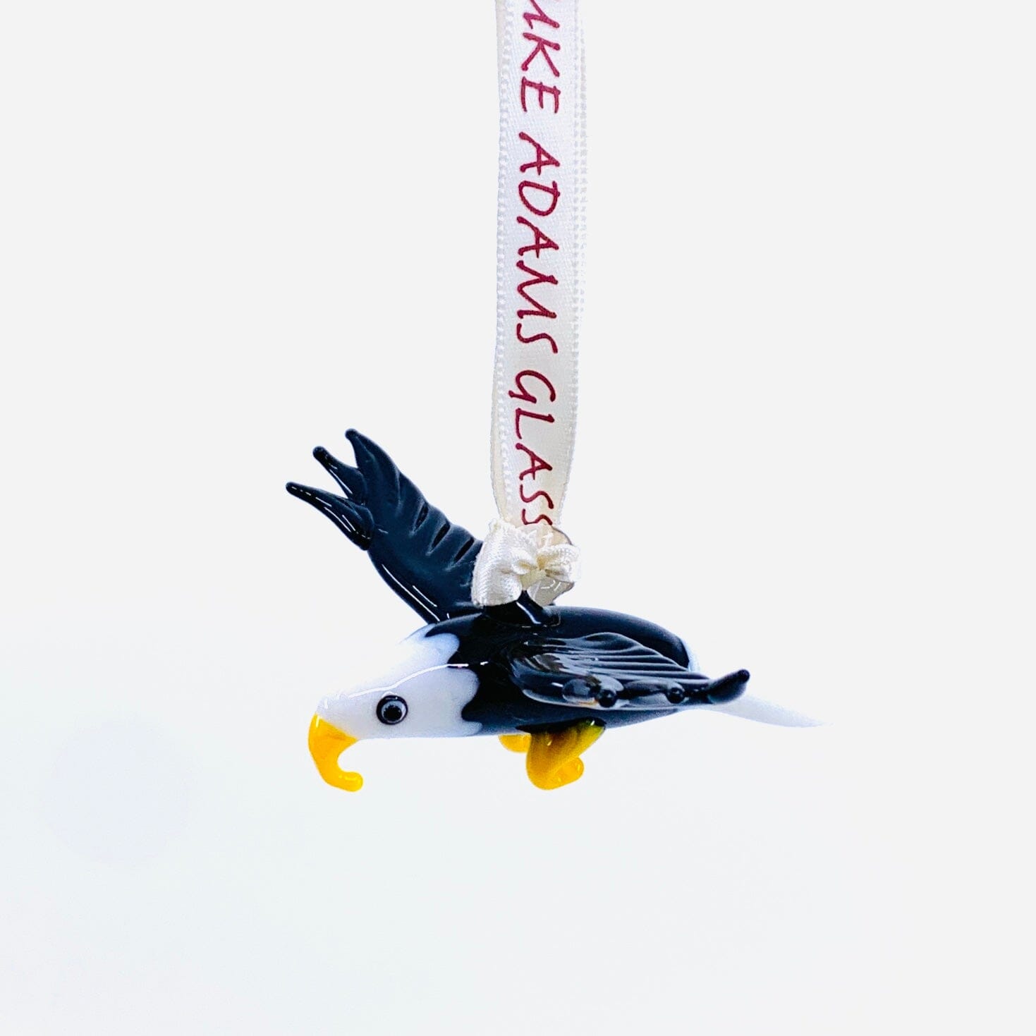 Ribbon Glass Ornament 17, Eagle Art Studio 