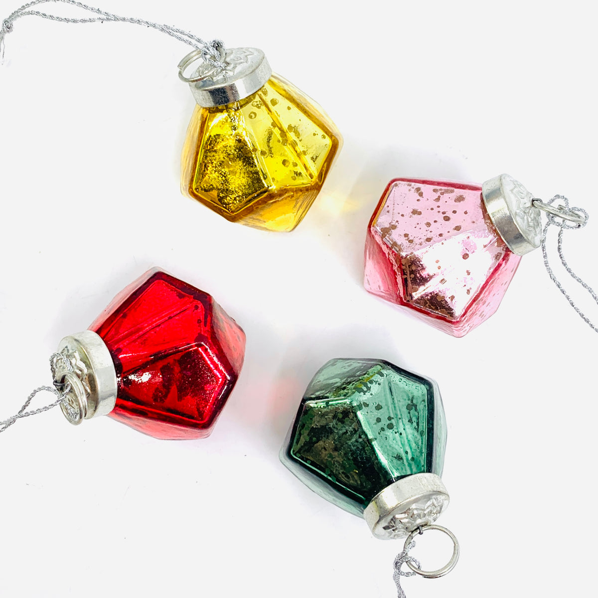Glass Diamond Drop  Ornament