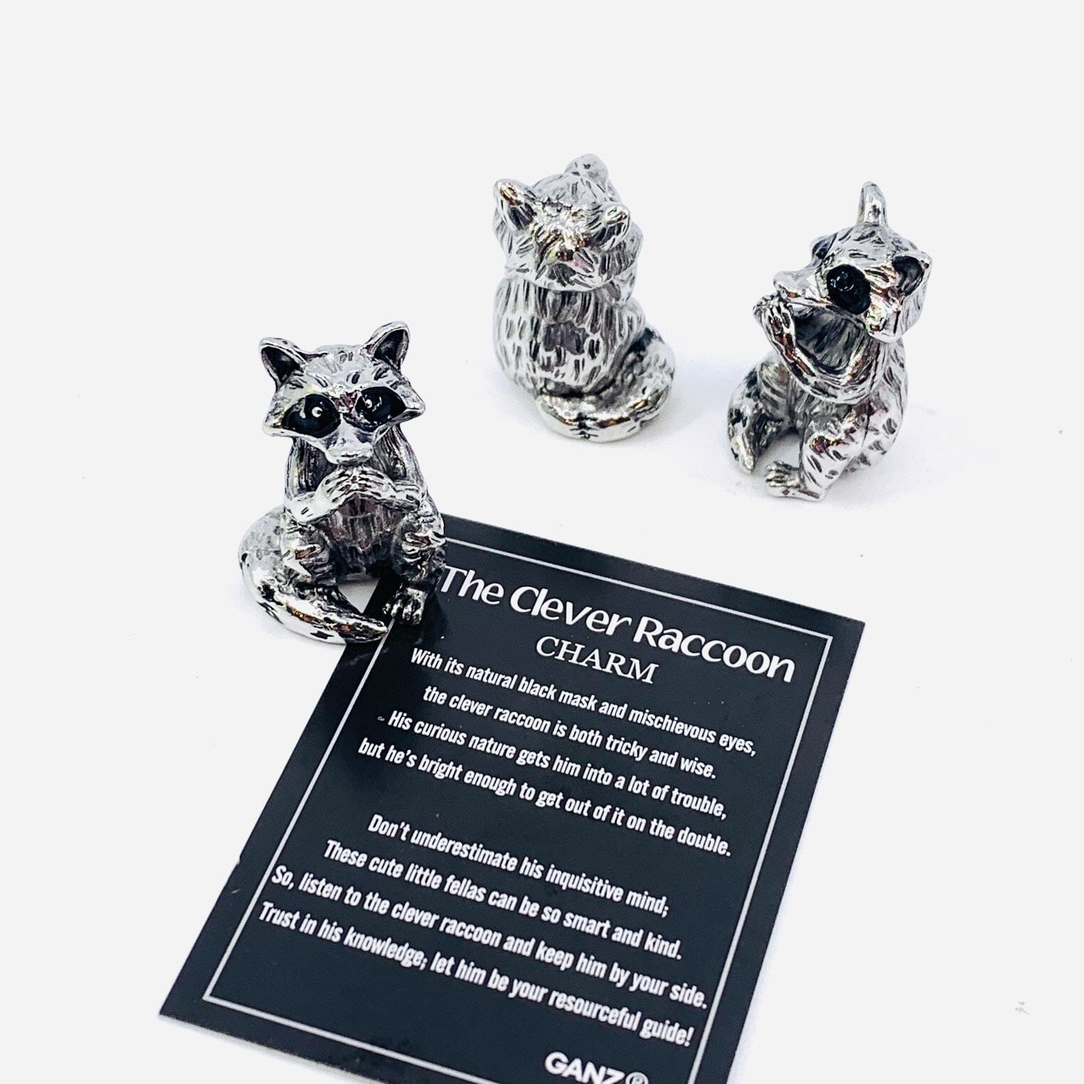 The Clever Racoon Charm - PT159 Miniature GANZ 