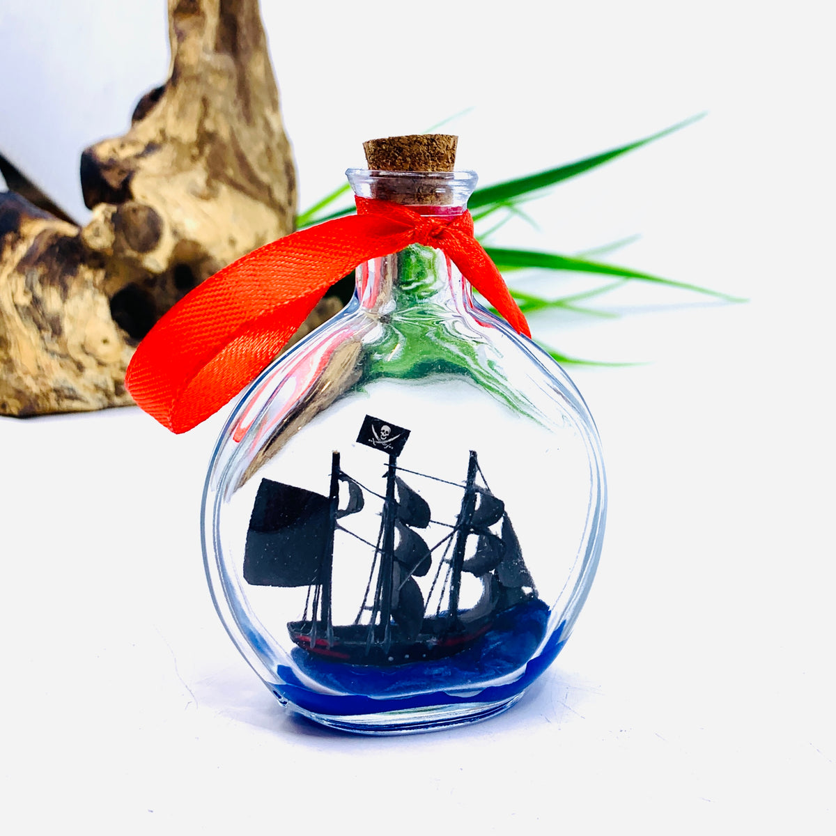 Pirate Ship in a Bottle Ornament
