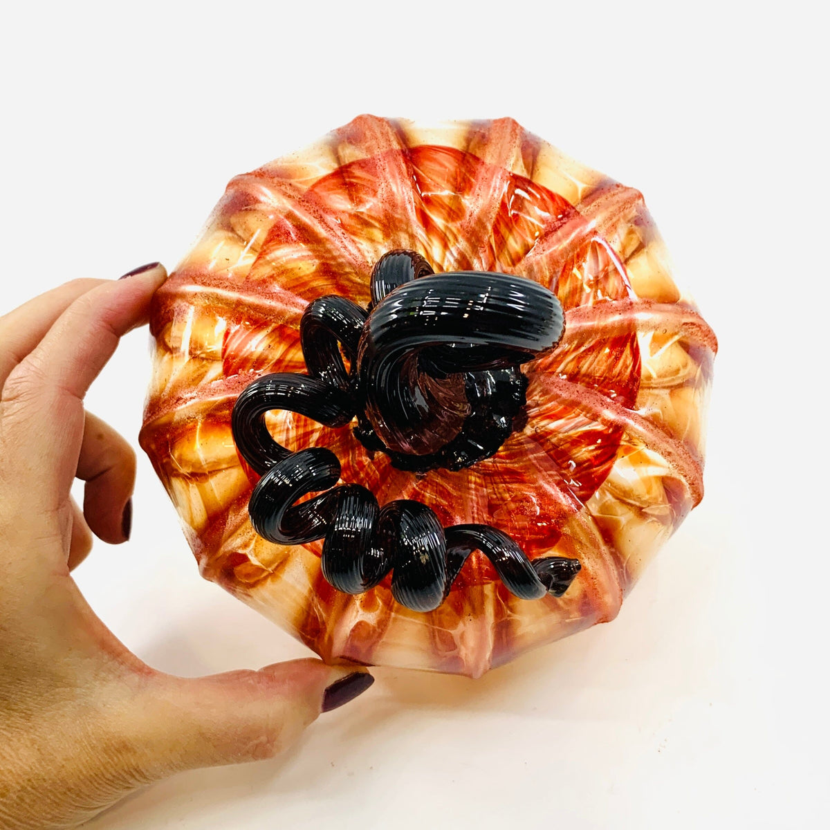 Daily Pumpkin 79 Fall Shimmer Jumbo Squat Daily Pumpkin Luke Adams Glass Blowing Studio 