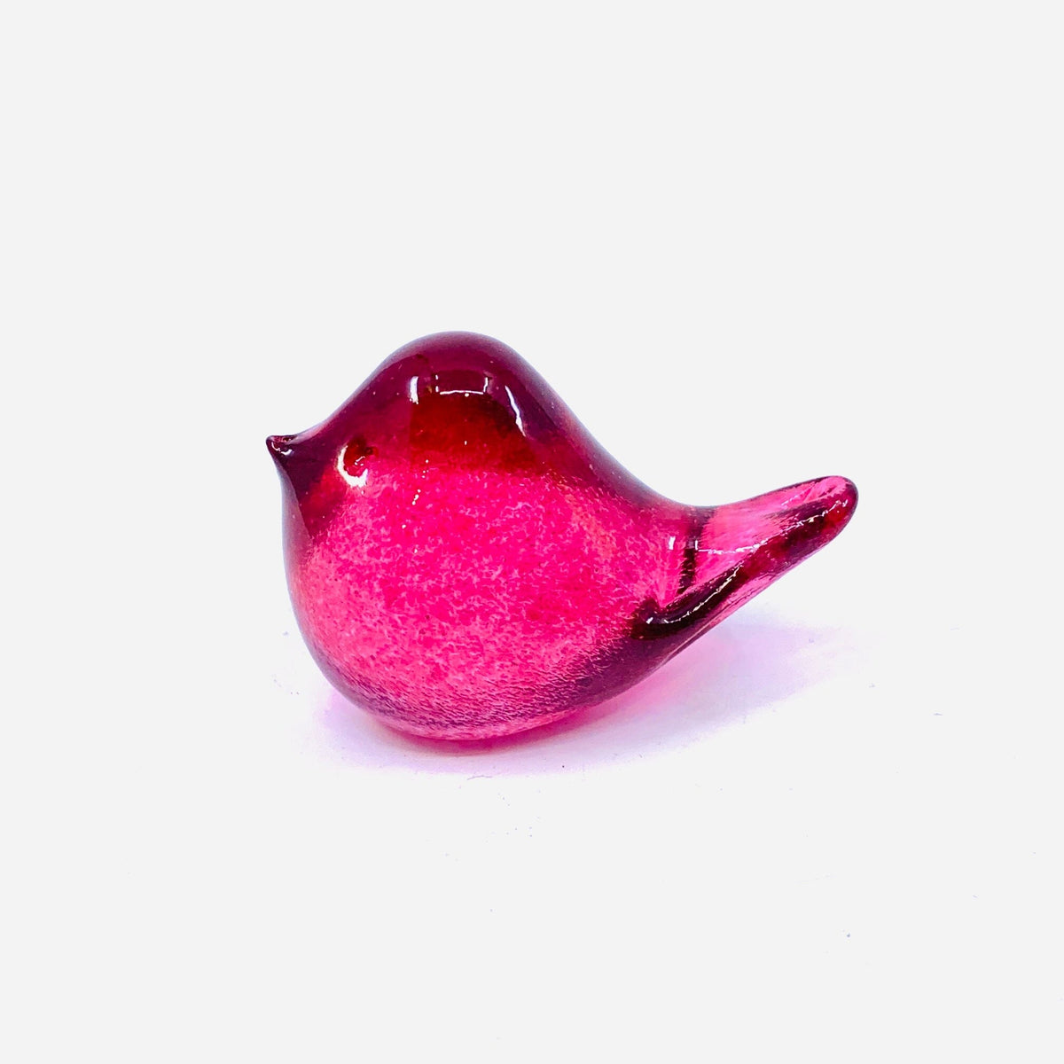 Little Glass Bird, Fuscia Miniature Henrietta Glass 
