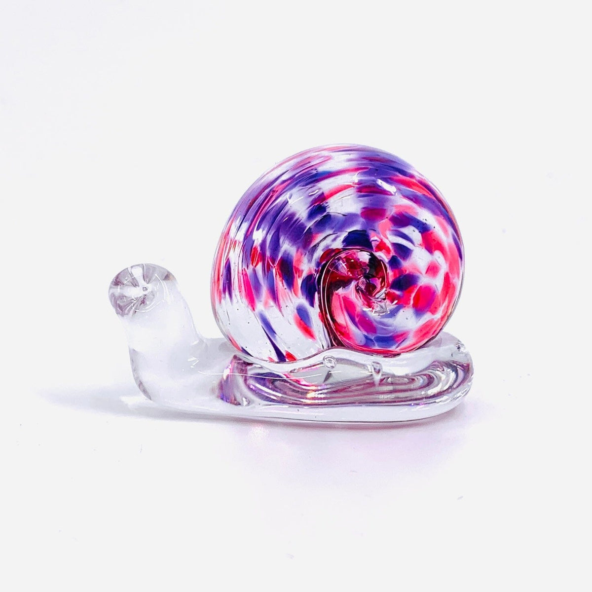Glass Snail, Plum Duff Miniature Henrietta Glass 