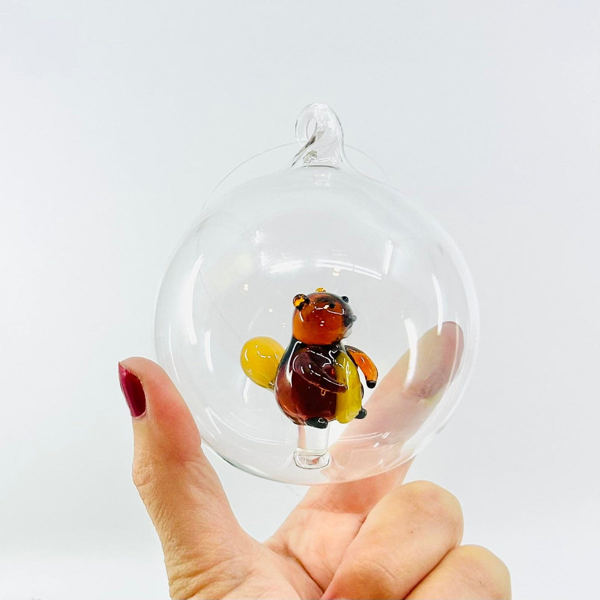 Glass Icon Ornament, Beaver ICHENDORF 