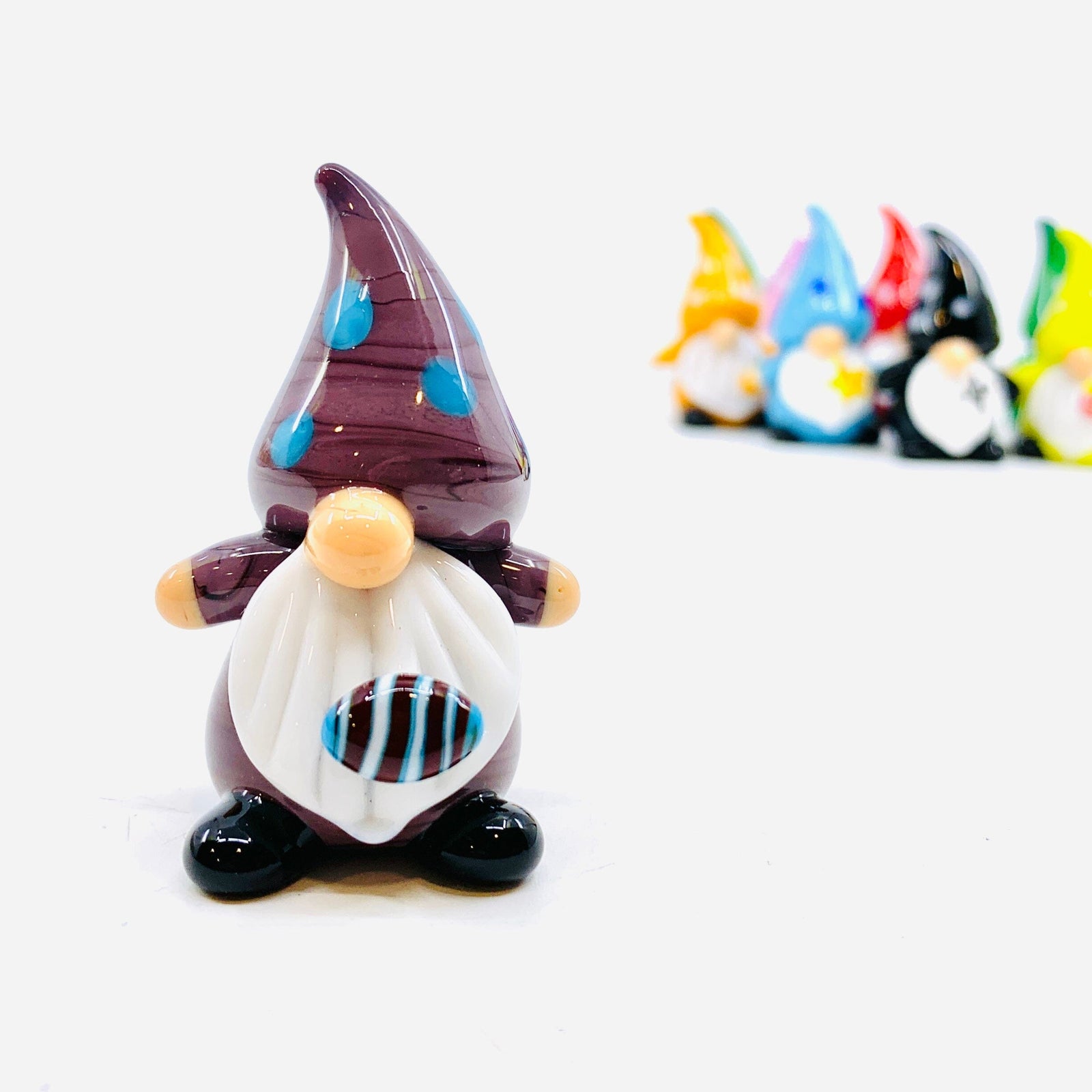 Glass Easter Gnome Miniature Alex 