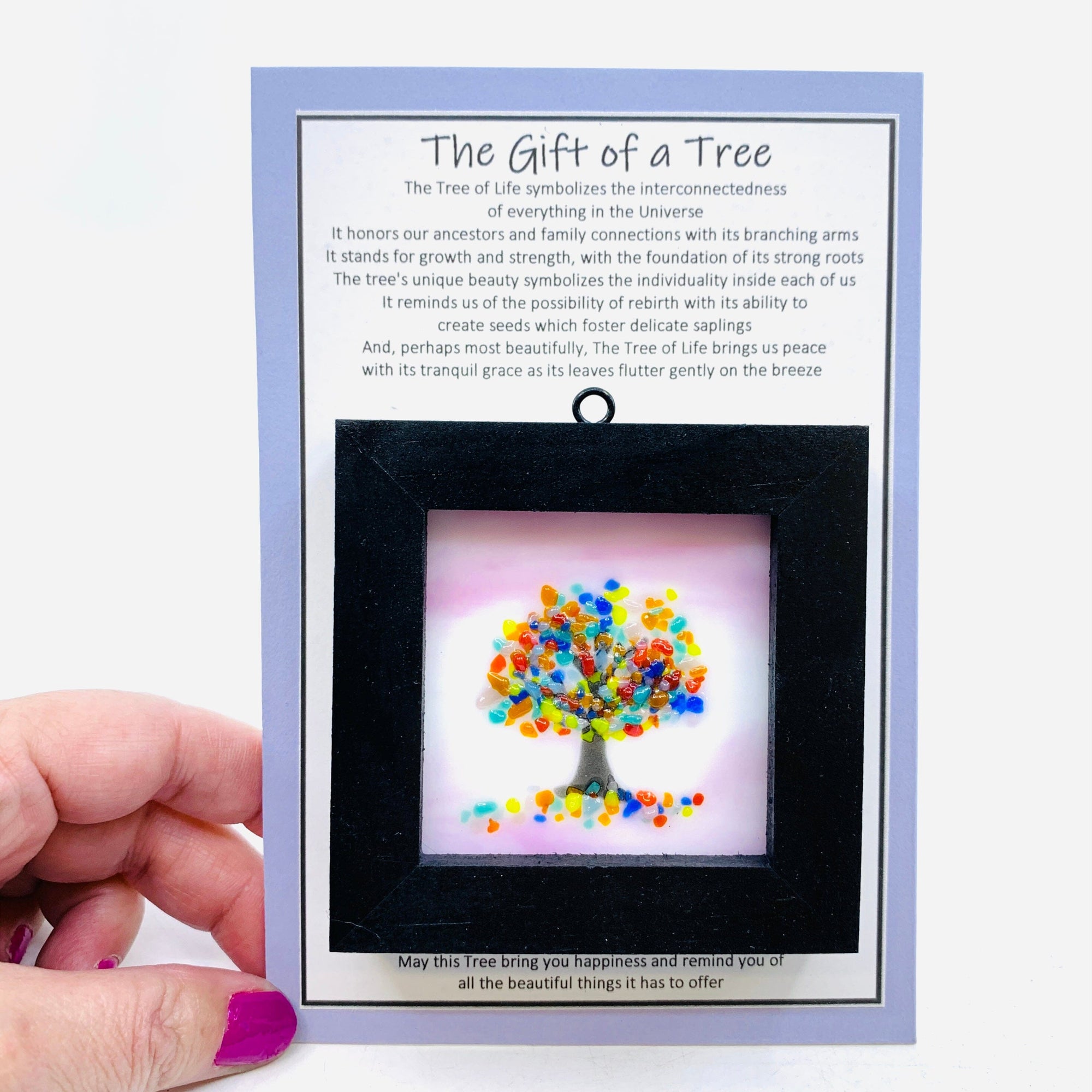 Fused Glass Tree of Life Shadow Box 38 Decor Glimmer Glass Gifts 