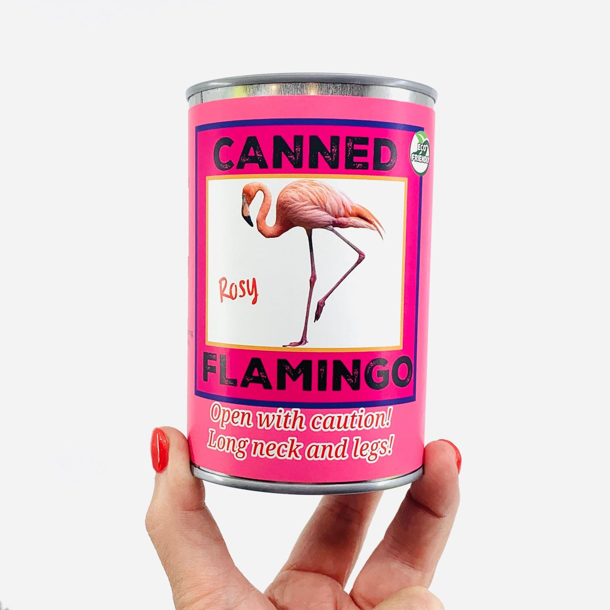Stuffed Flamingo in a Can Canned Gifts 