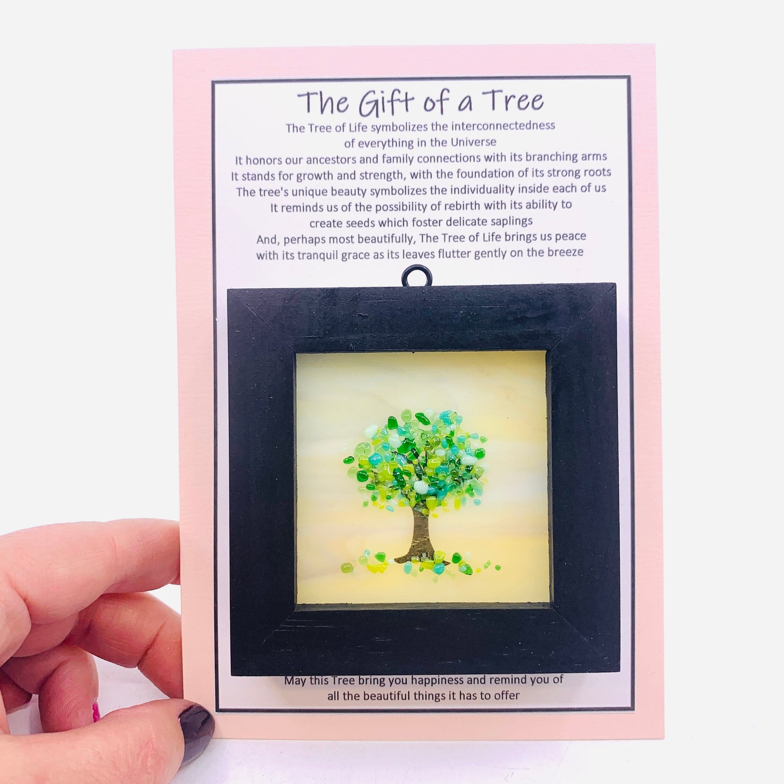 Fused Glass Tree of Life Shadow Box 117 Decor Glimmer Glass Gifts 