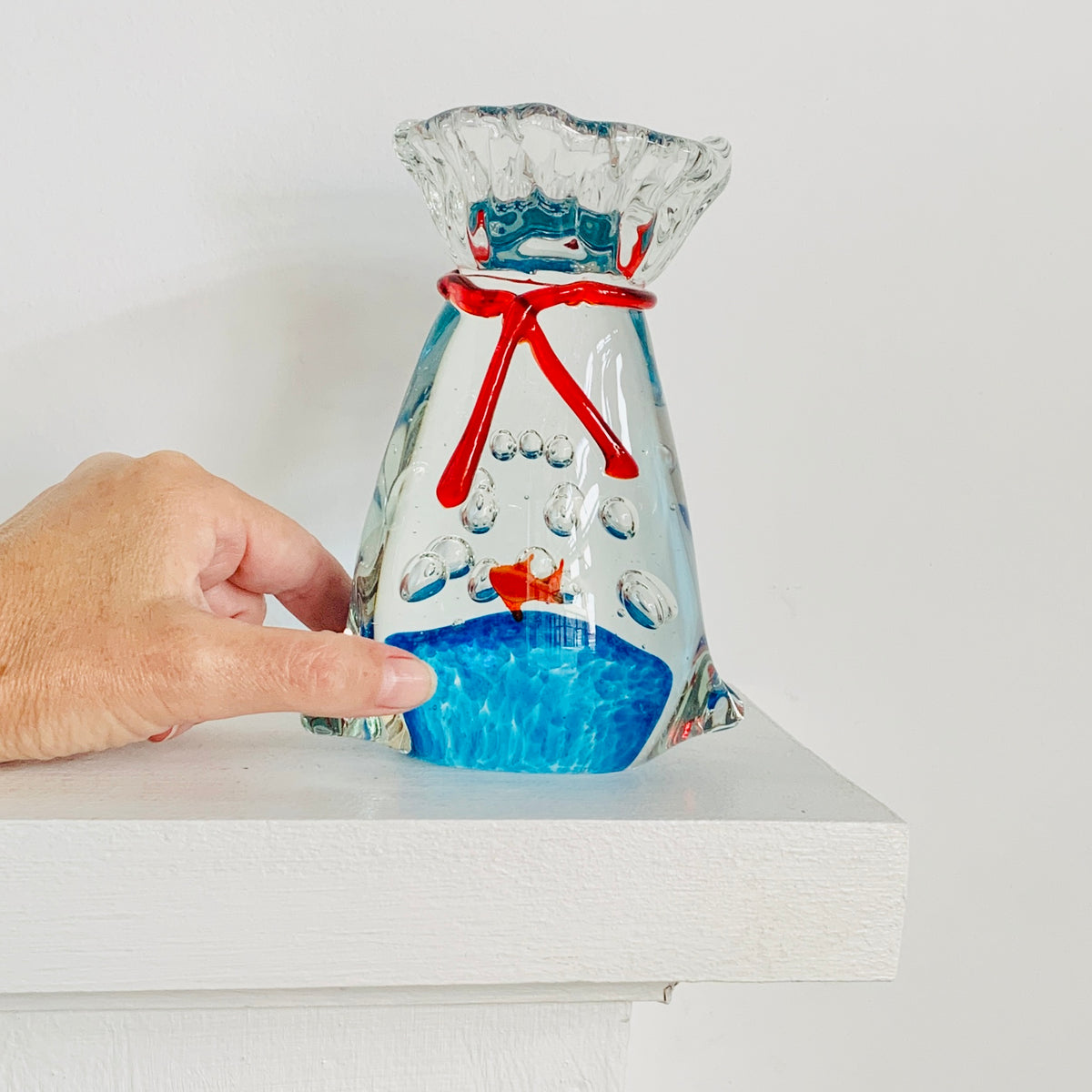 Goldfish in a Bag Paperweight