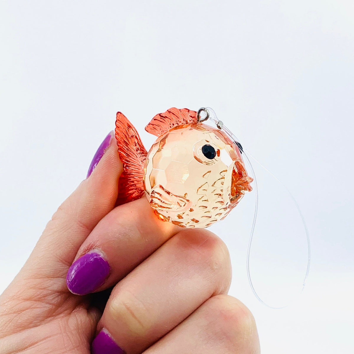 Crystal Acrylic Fish Ornament, Violet Ornament GANZ 