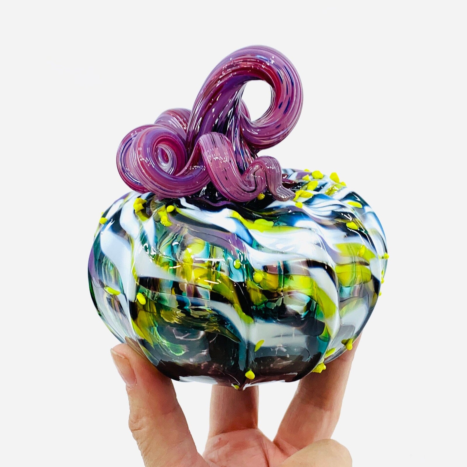 Daily Pumpkin 3596 Fall Jumbo Mini Gabby Luke Adams Glass Blowing Studio 