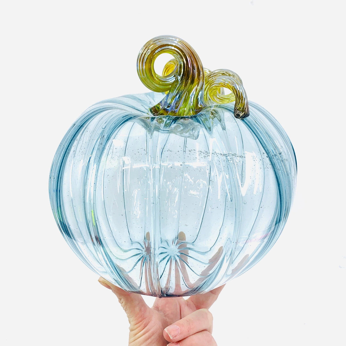 Daily Pumpkin 2711 “Reclaimed Glass” Large Gabby Luke Adams Glass Blowing Studio 