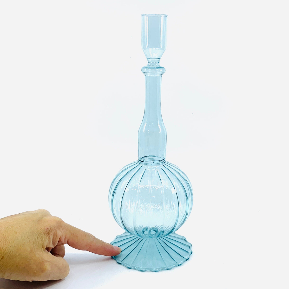 10" Glass Taper Holder Creative Co-Op 