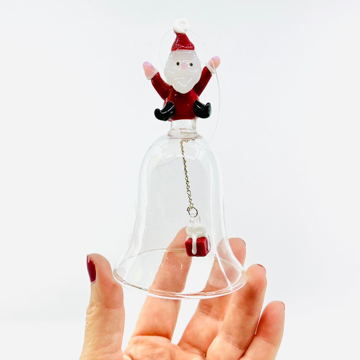 Glass Icon Bell, Santa Claus ICHENDORF 