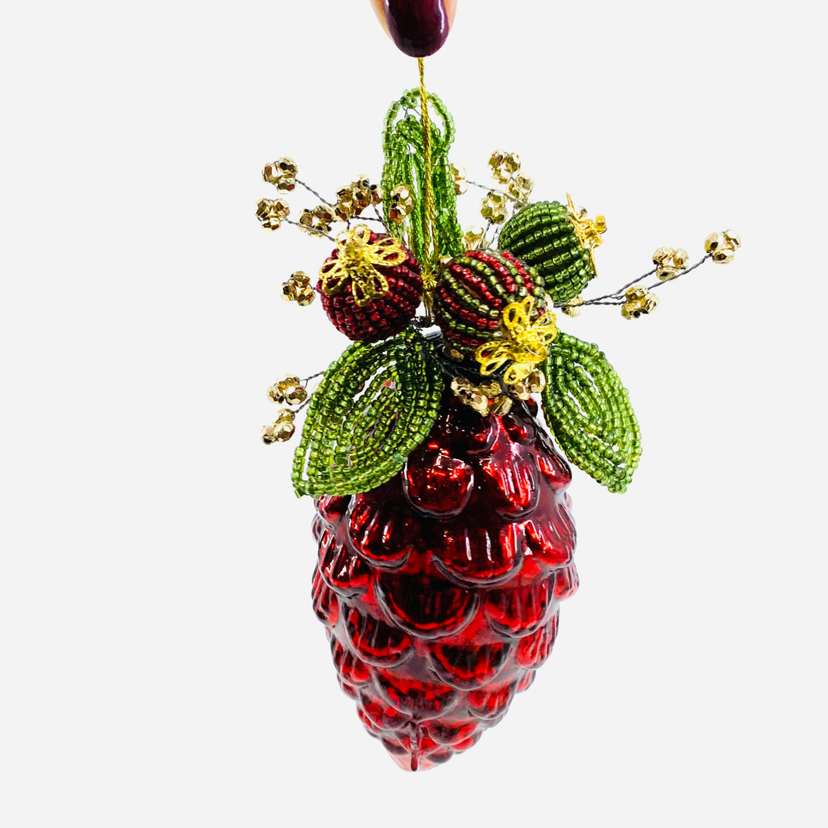 Pine Ornament 72, Red