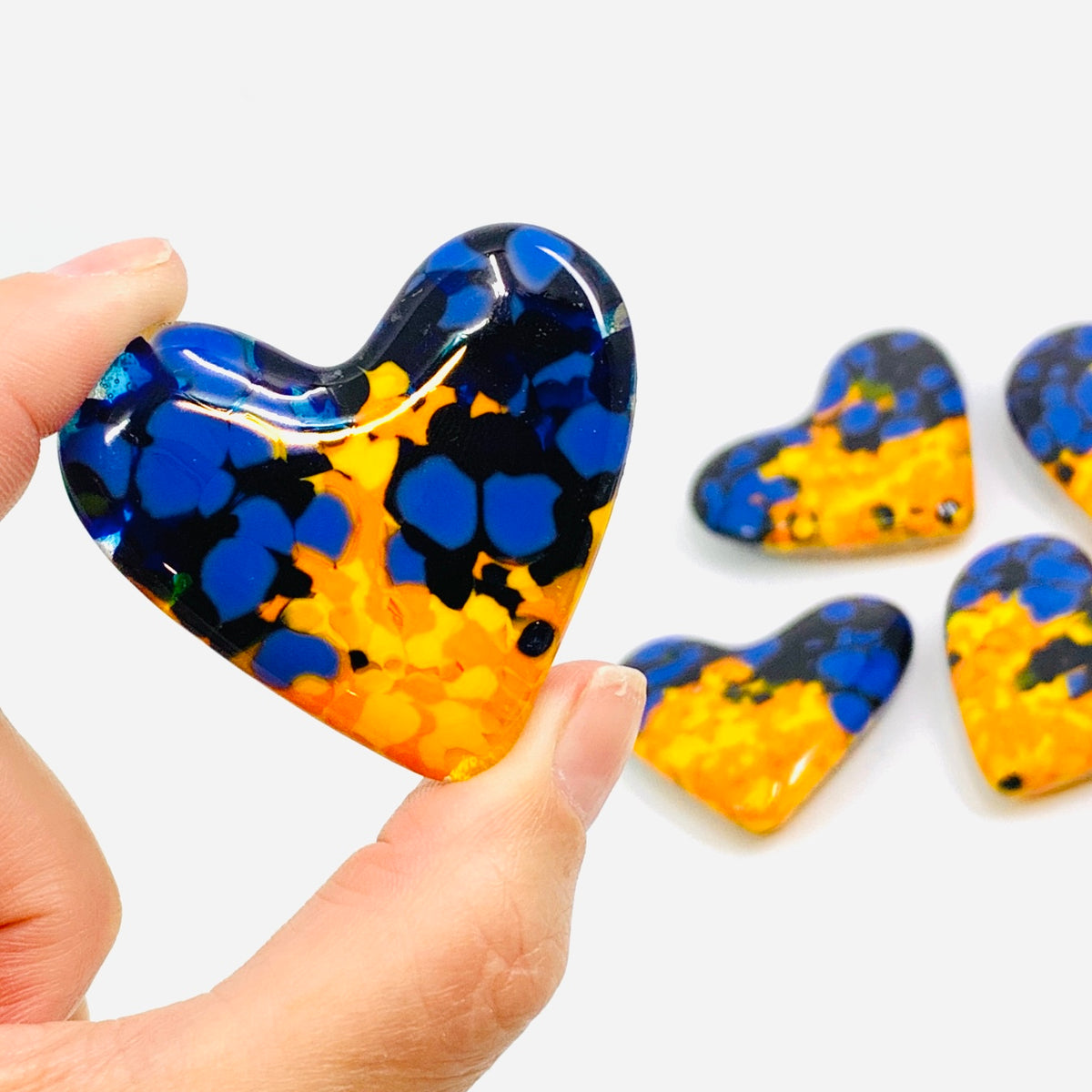 Fused Pocket Heart, Starry Night