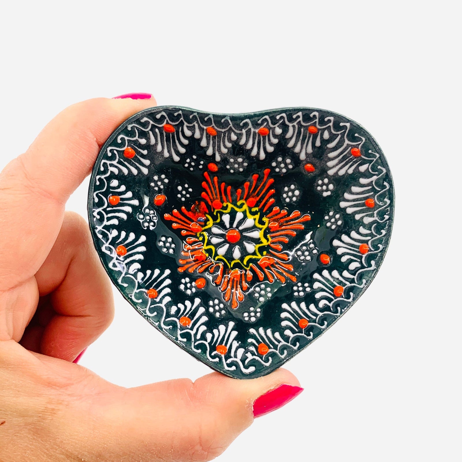 Heart Design Handmade Turkish Bowl 35 Decor Natto USA 