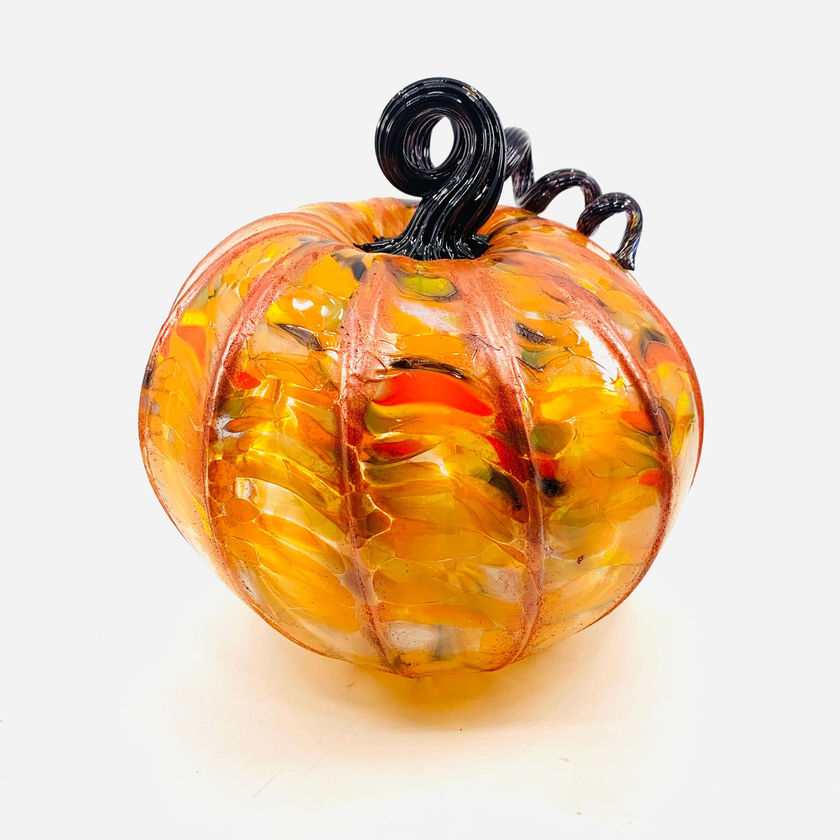 Daily Pumpkin 408 Fall Shimmer Large Daily Pumpkin Luke Adams Glass Blowing Studio 