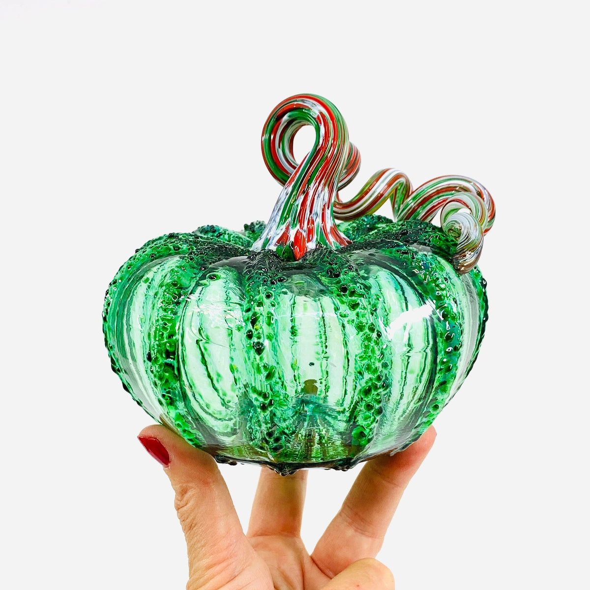 Daily Pumpkin 2139 Holiday Squat and Mercury Tree Ornament Gabby Luke Adams Glass Blowing Studio 