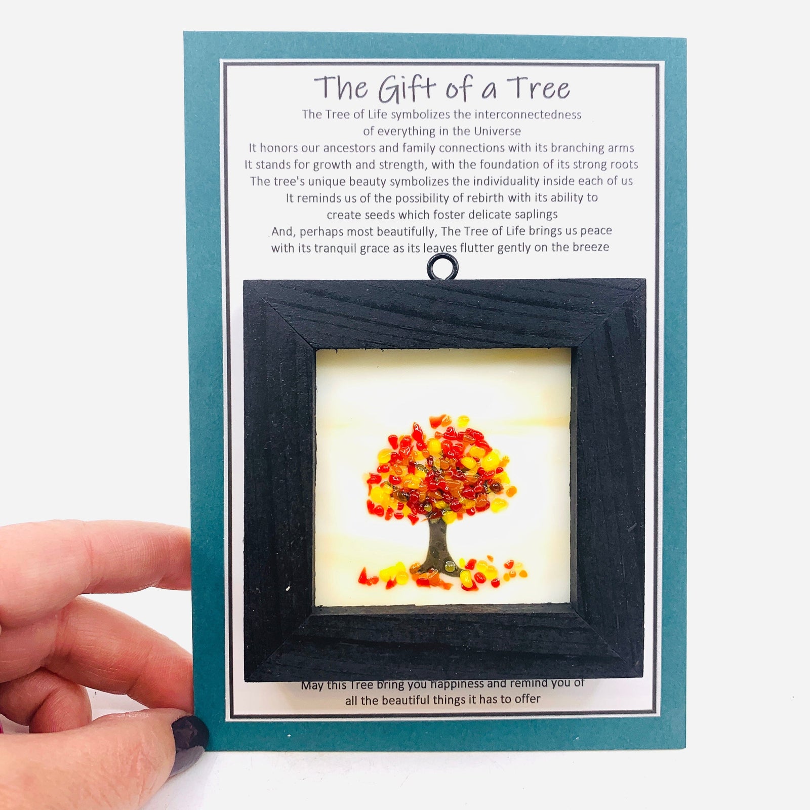 Fused Glass Tree of Life Shadow Box 187 Decor Glimmer Glass Gifts 