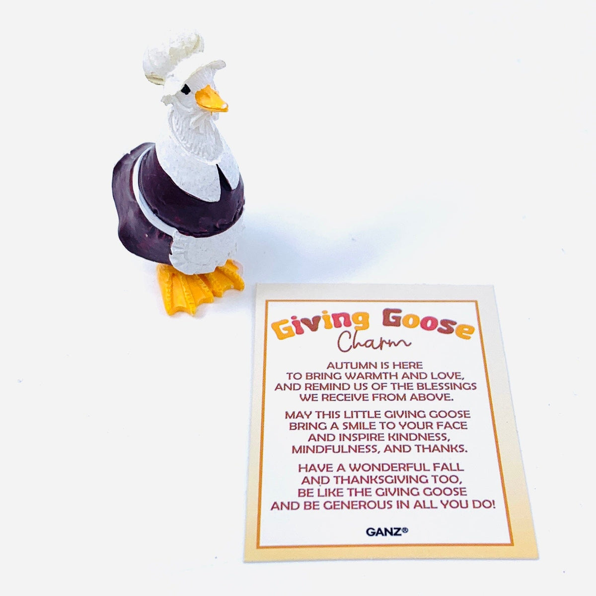 Giving Goose Pocket Charm PT34 Miniature GANZ 