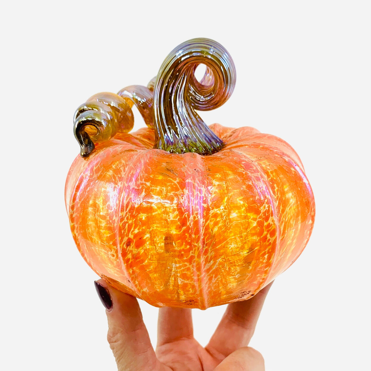 Daily Pumpkin 44 Fall Shimmer Squat Daily Pumpkin Luke Adams Glass Blowing Studio 