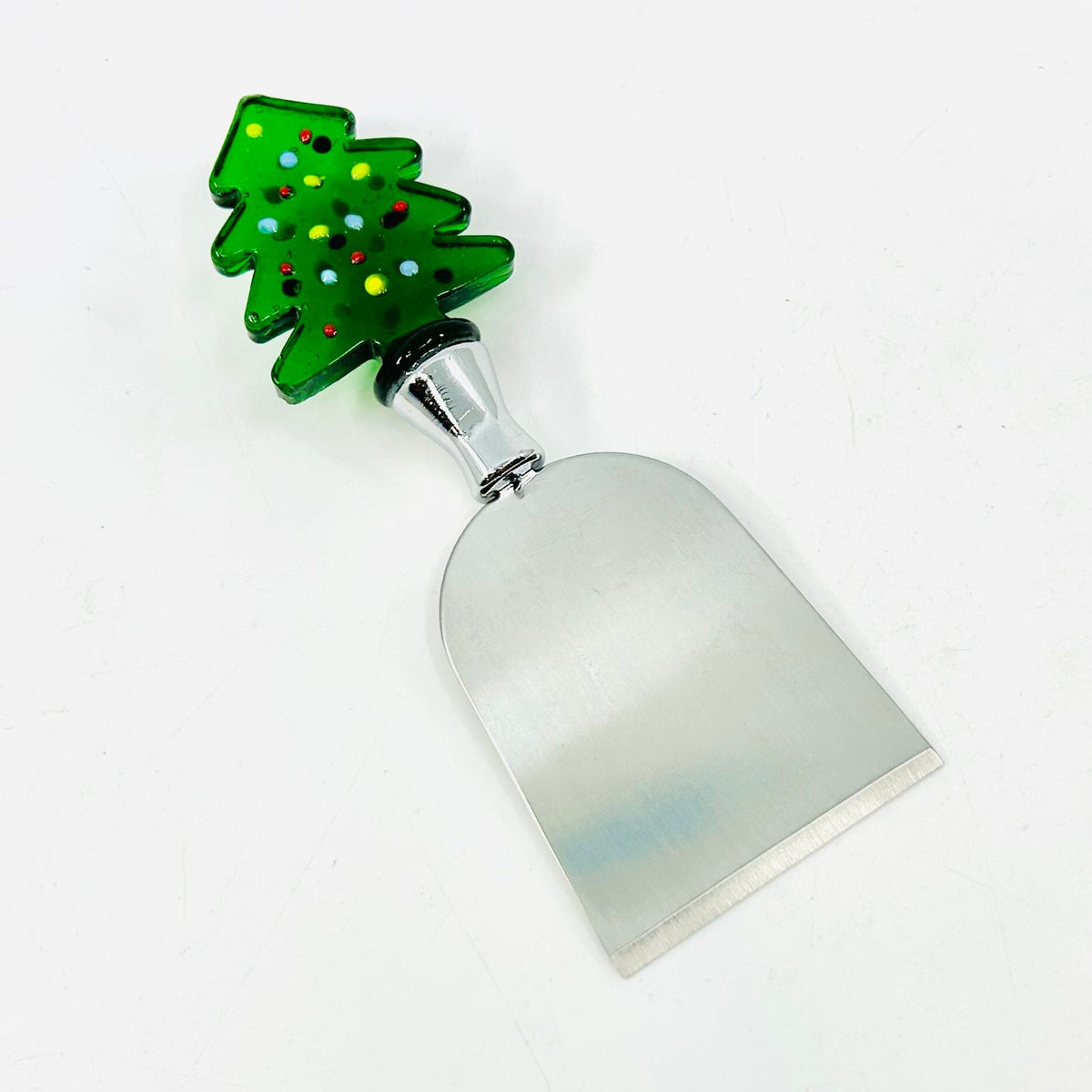 Holiday Glass Flat Cheese Knife, Tree Decor Creative Co-Op 