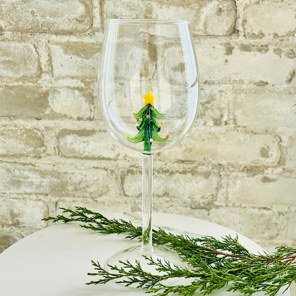 Holiday Icon Wine Glass, Snowman Creative Co-Op 