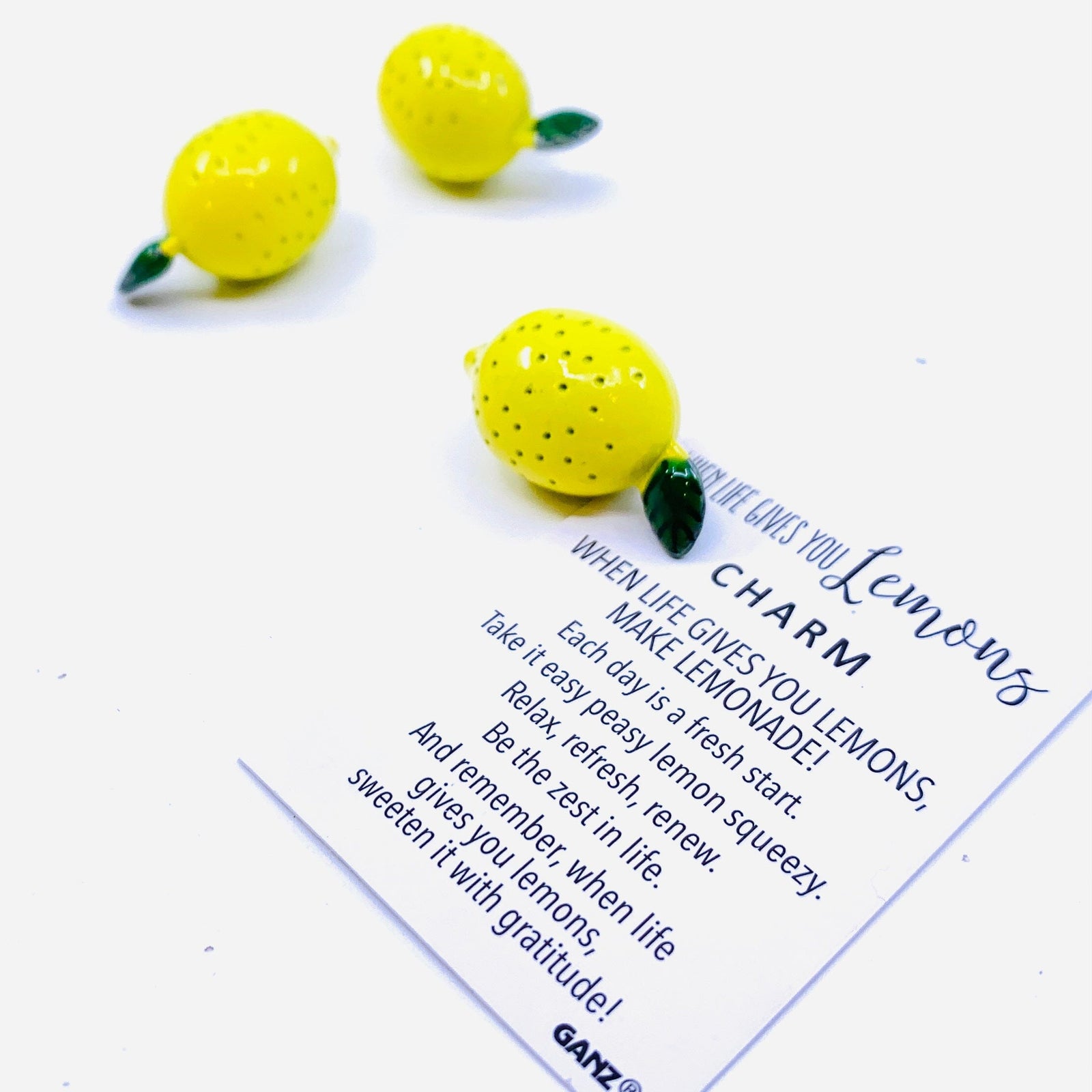 When Life Gives you Lemons Pocket Charm PT100 Miniature GANZ 