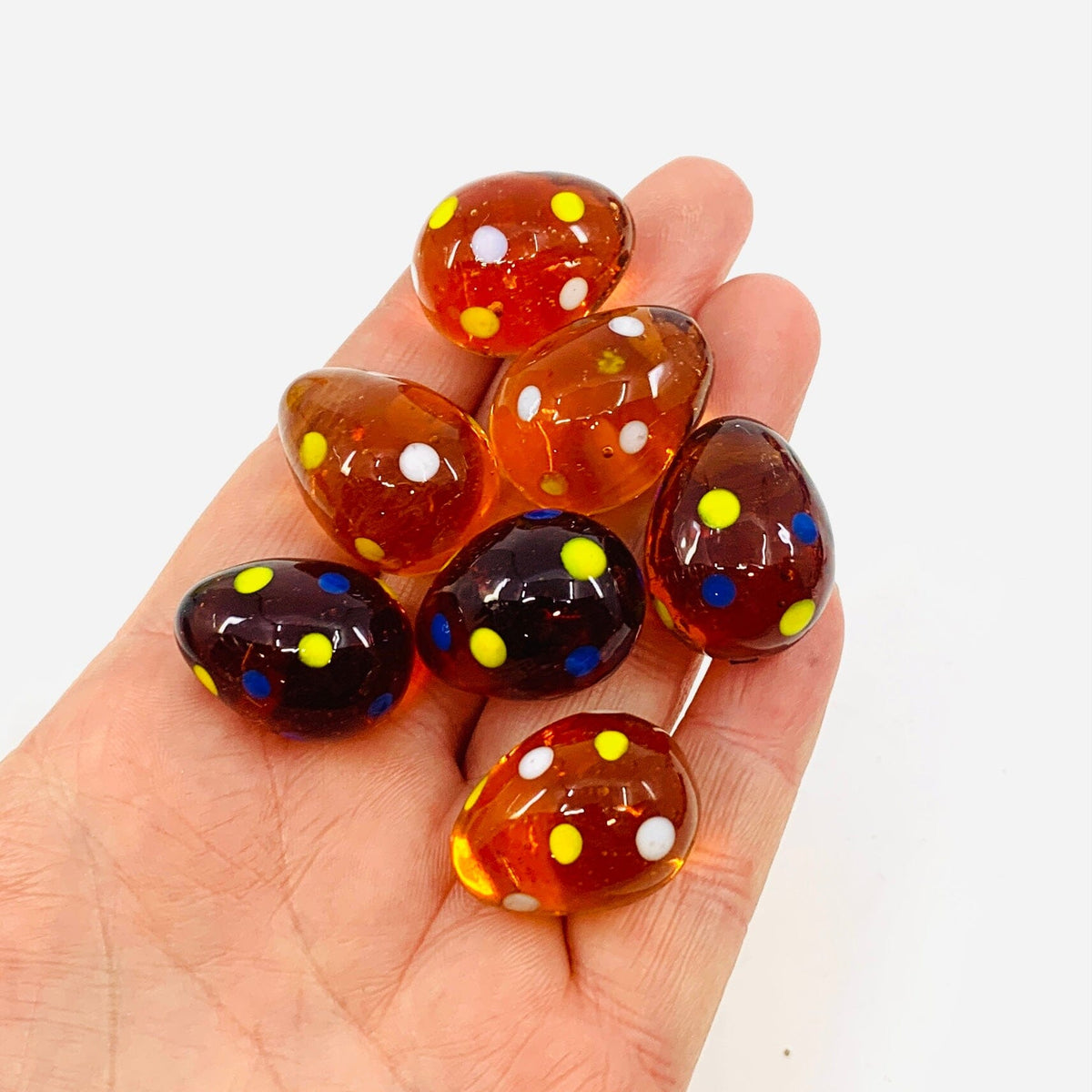 Mini Glass Egg, Amber Miniature Amazon 
