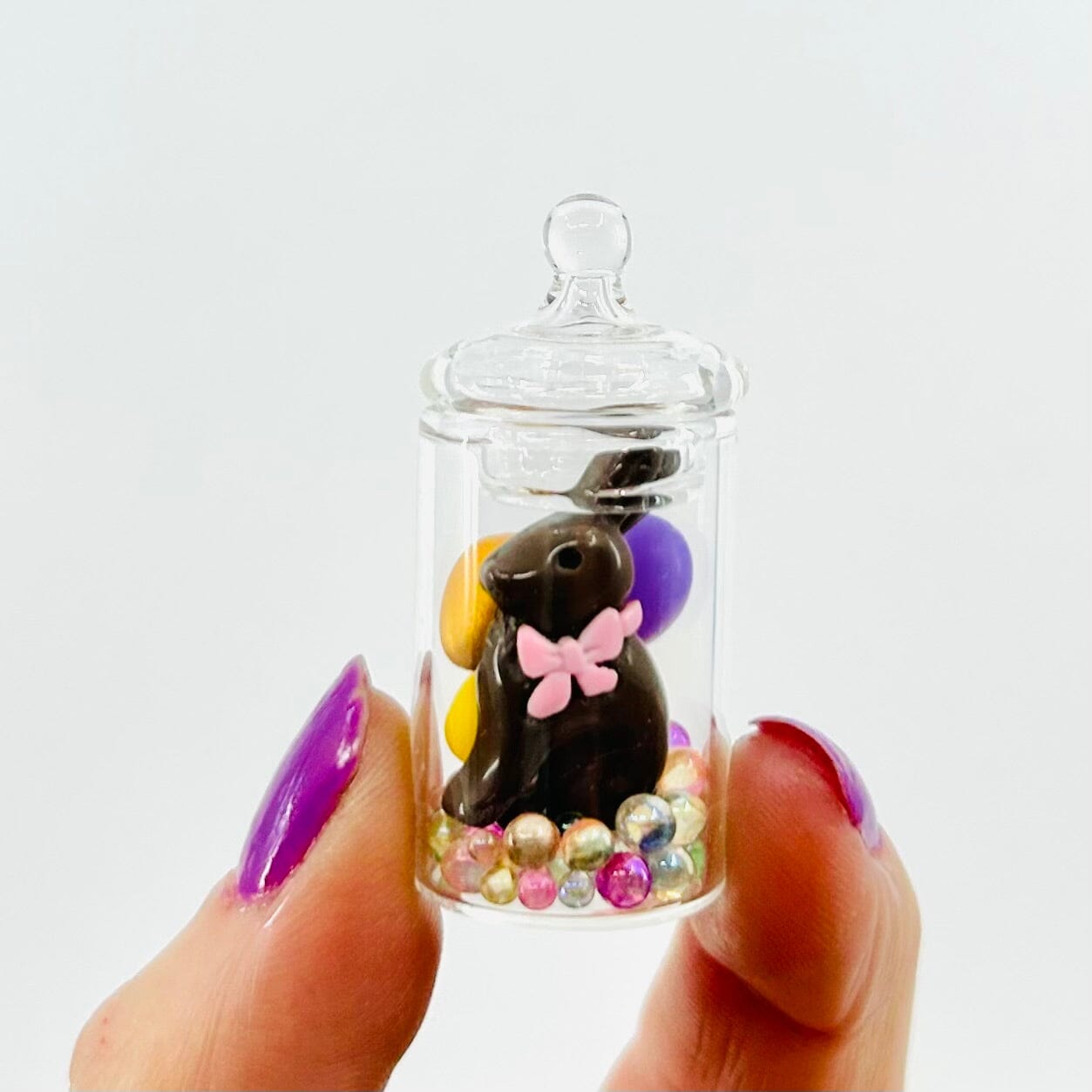 Chocolate Bunny Jar Miniature - 