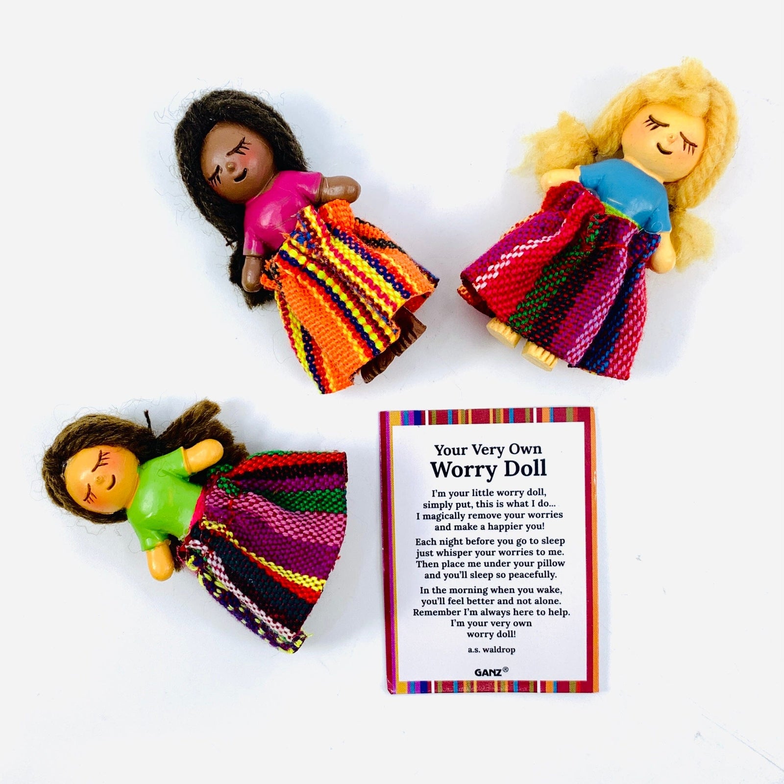 Your Very Own WORRY DOLL Charm - PT163 Miniature GANZ 