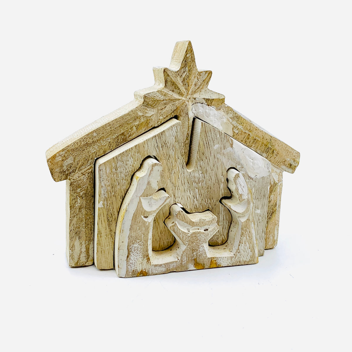 Wooden Manger Carving