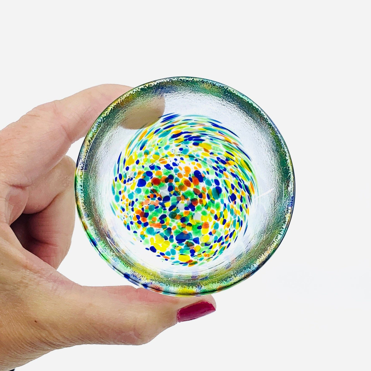 Recycled Glass Confetti Bowls Decor Creative Co-Op Fiesta 