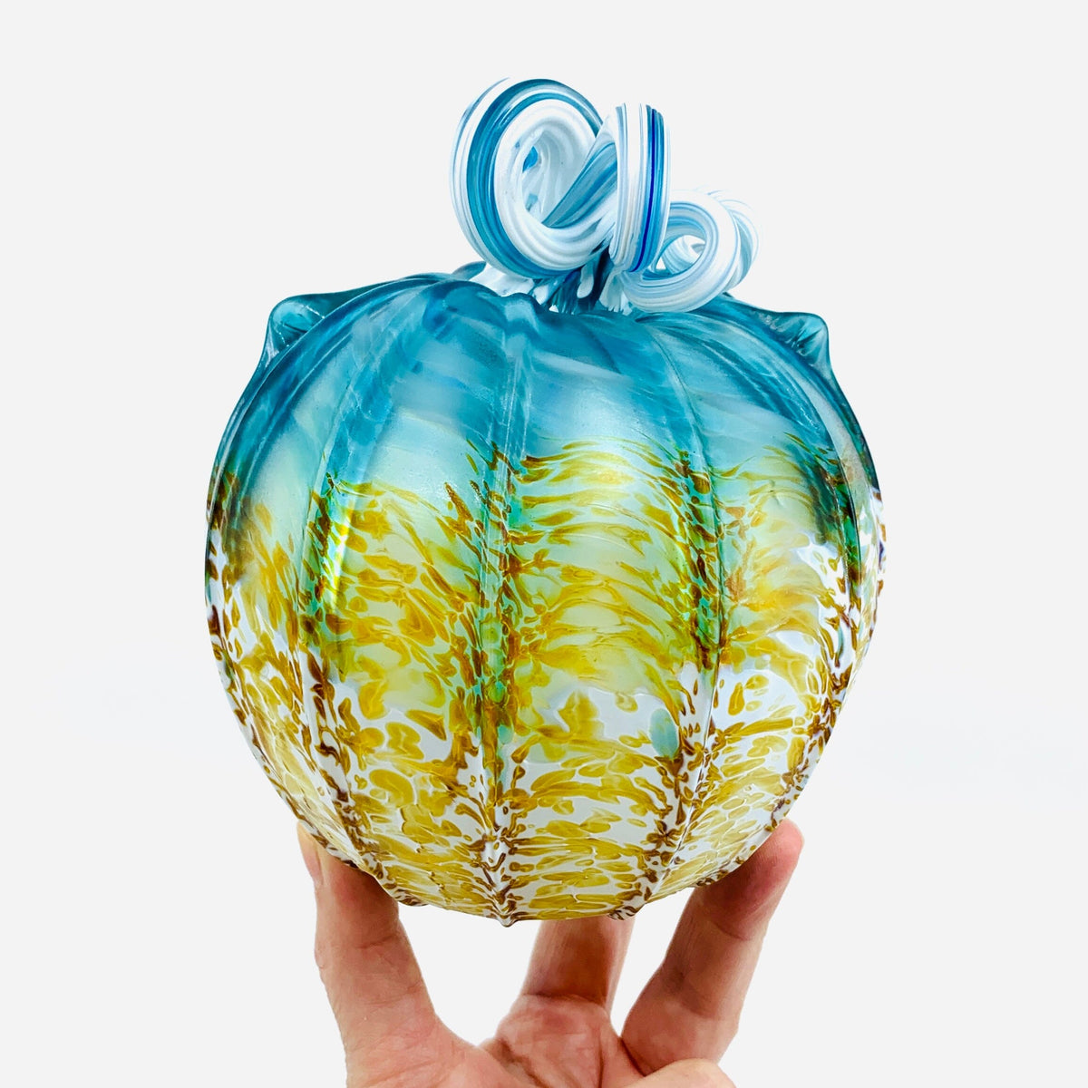 Daily Pumpkin 489 “Luke’s Coastal Cat" Matte Squat Gabby Luke Adams Glass Blowing Studio 