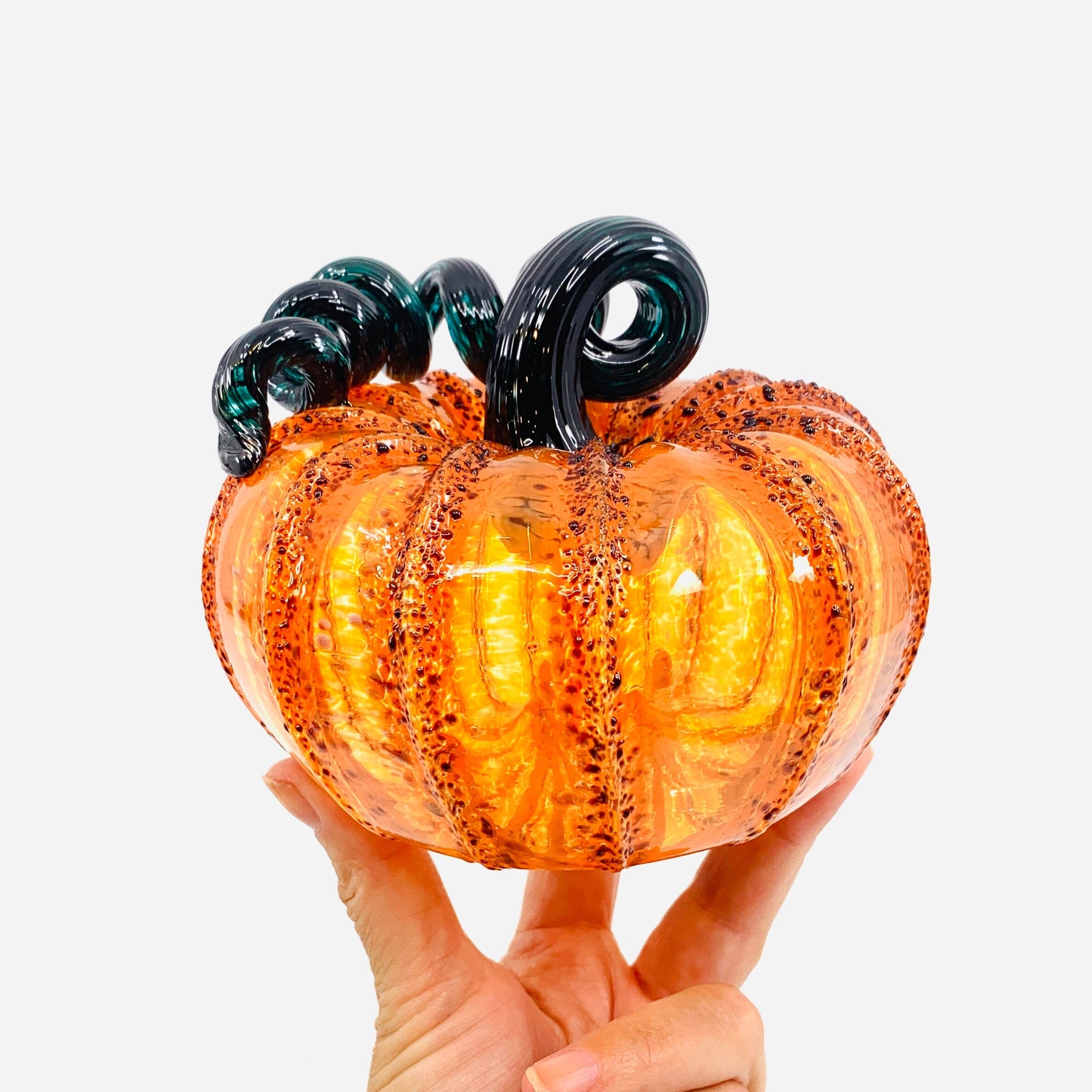 Daily Pumpkin 2208 Fall Squat Gabby Luke Adams Glass Blowing Studio 