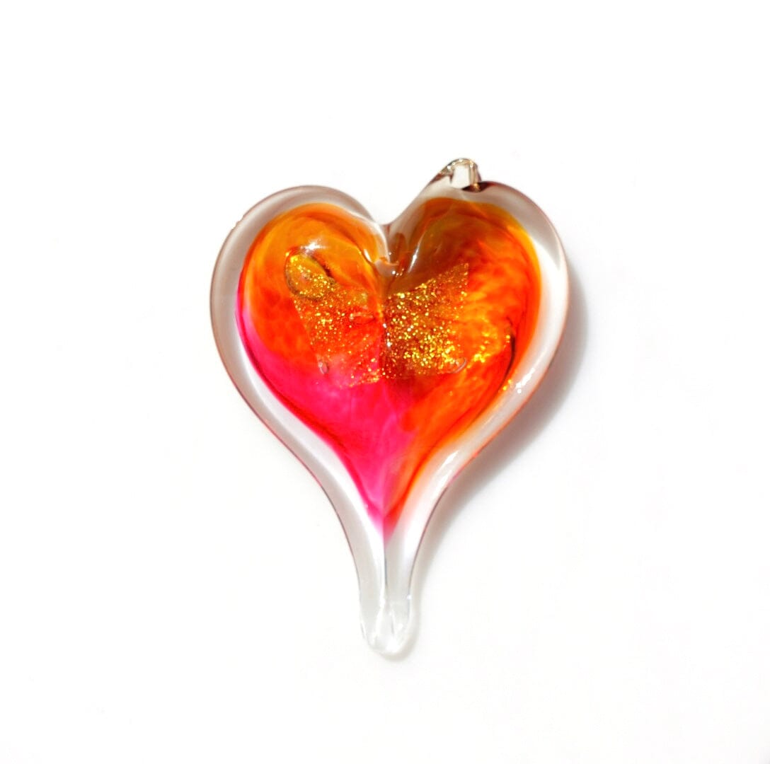 Glass Heart Suncatcher - Happiness Suncatcher Luke Adams Glass Blowing Studio 