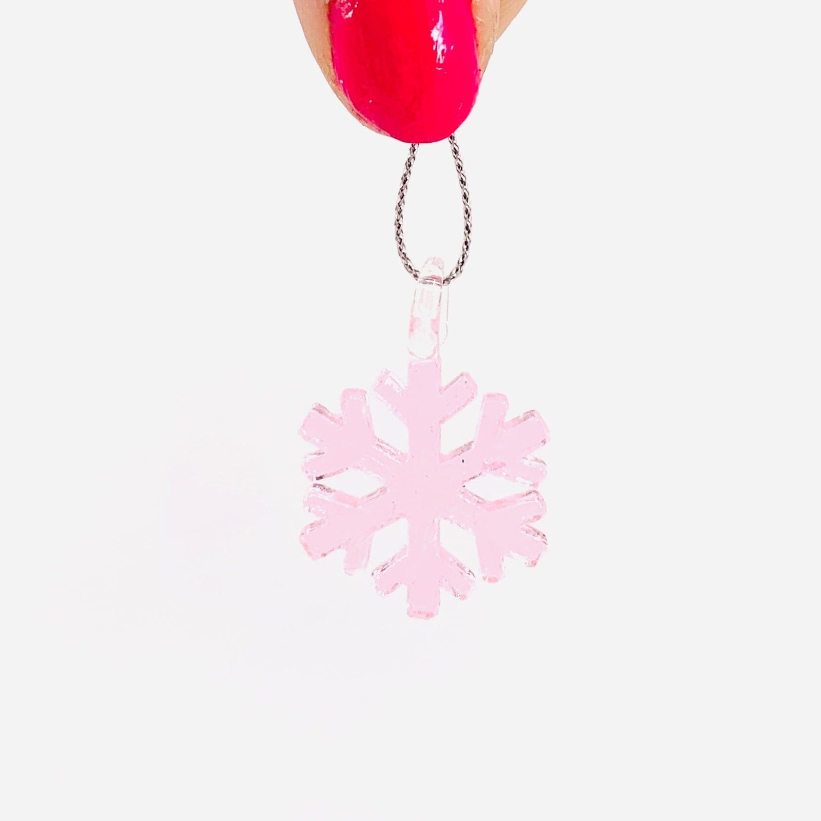 Tiny Glass Snowflake Ornament Miniature - 