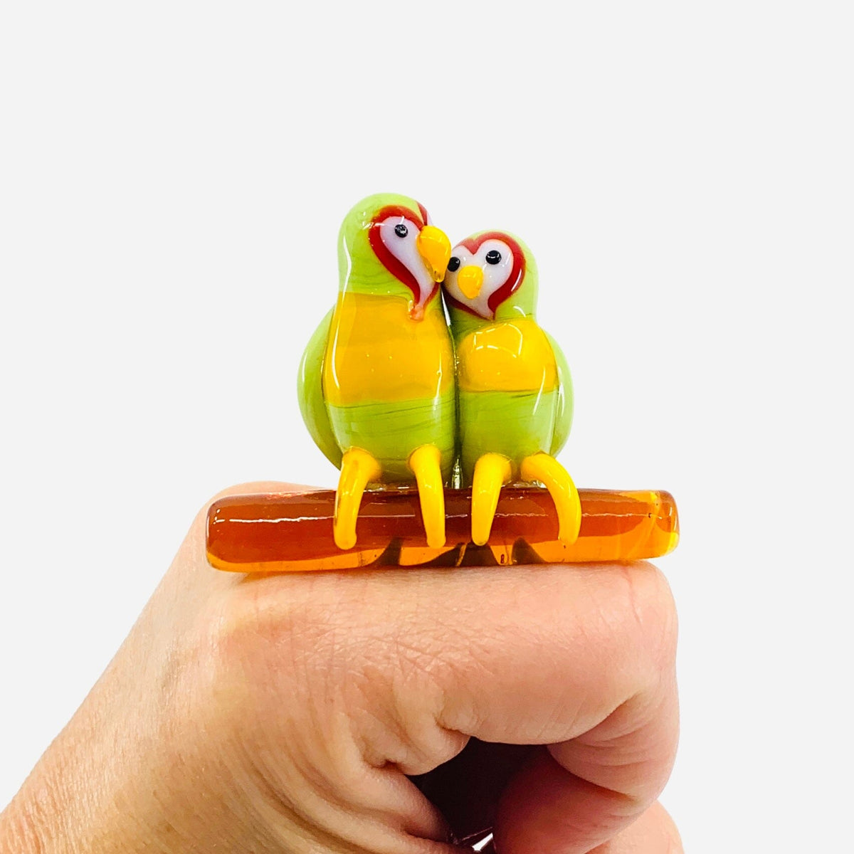 Glass Love Birds Miniature - 