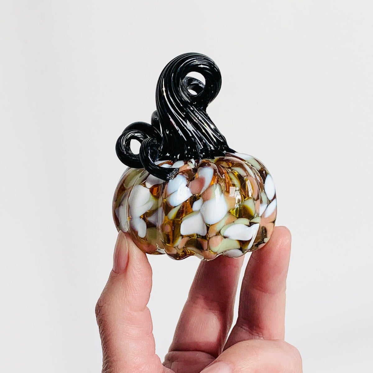 Daily Pumpkin 1295 Mini Paperweight Daily Pumpkin Luke Adams Glass Blowing Studio 