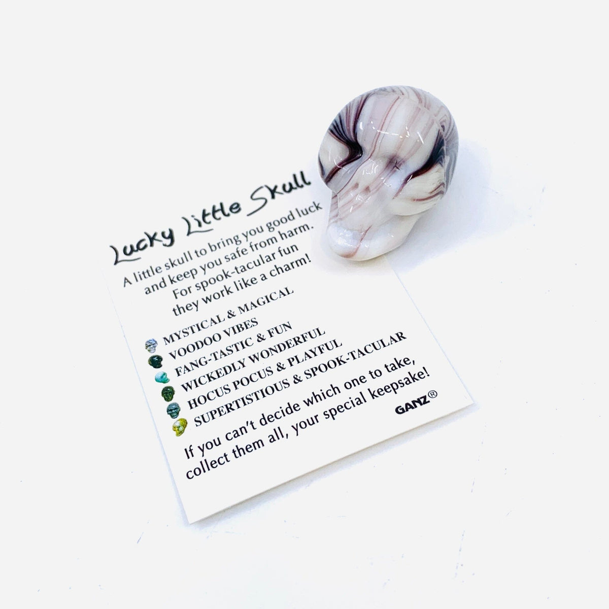Lucky Little Skull Pocket Charm PT206 Miniature GANZ 